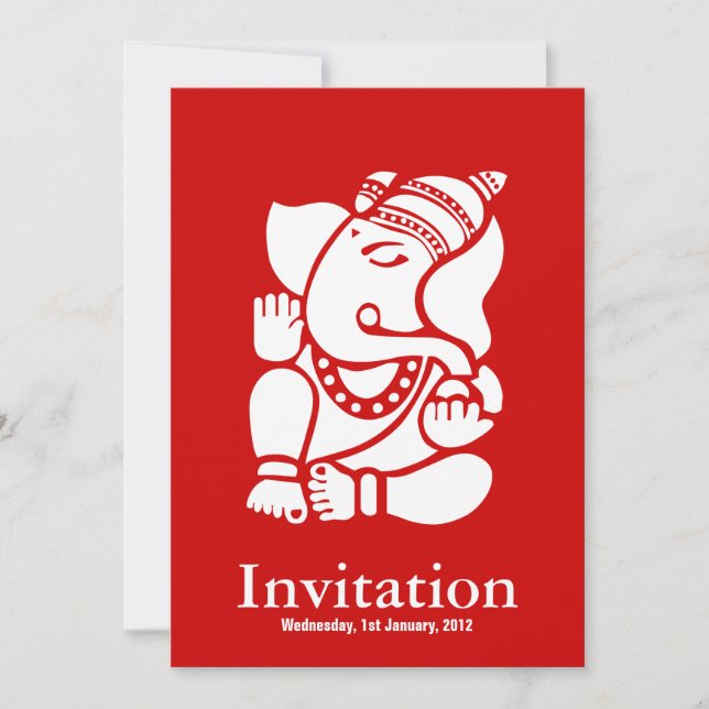 Ganesha Inbjudningar (Framsida)