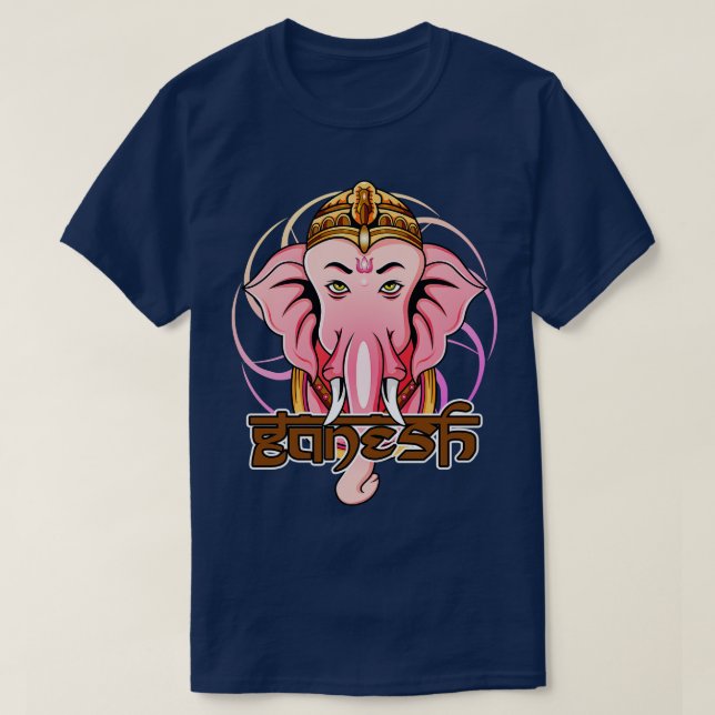 Ganesha India Elephant T Shirt (Design framsida)