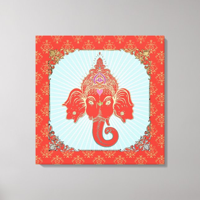 GANESHA Indian God - Wrapped Canvas (Framsida)