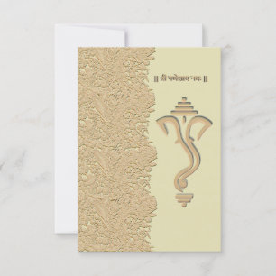 Ganesha indian hindu bröllop inbjudningar