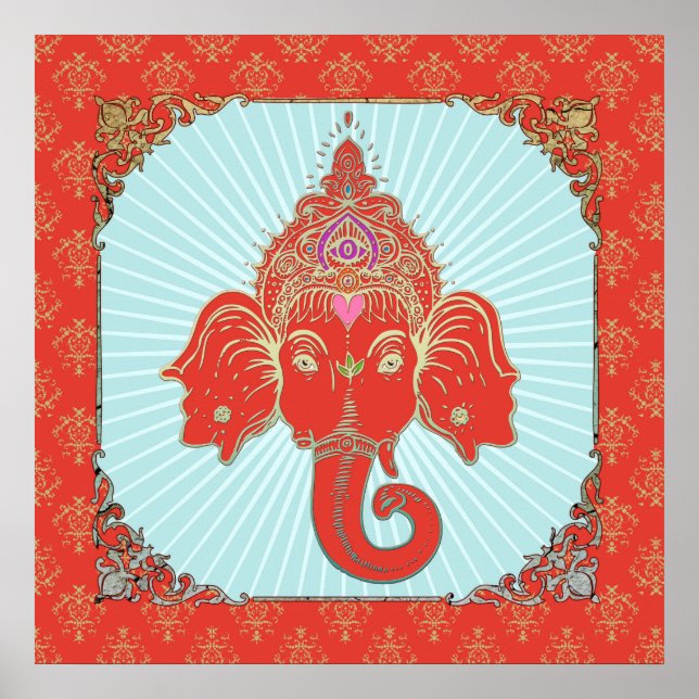 GANESHA Indiska guden - Poster (Framsidan)