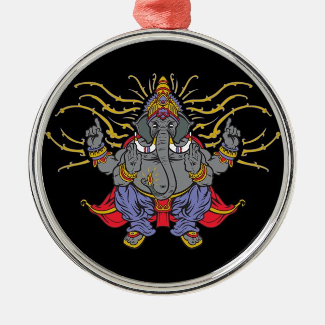 Ganesha Julgransprydnad Metall (Framsidan)