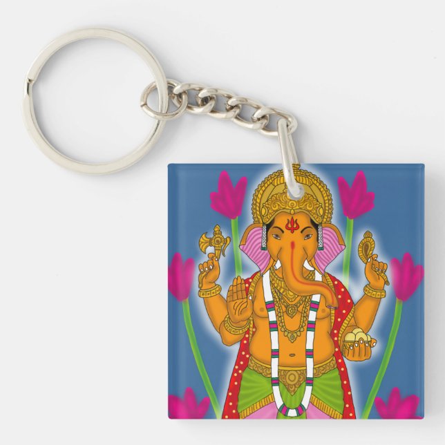 Ganesha Keychain & Devotional Keyring (Framsidan)