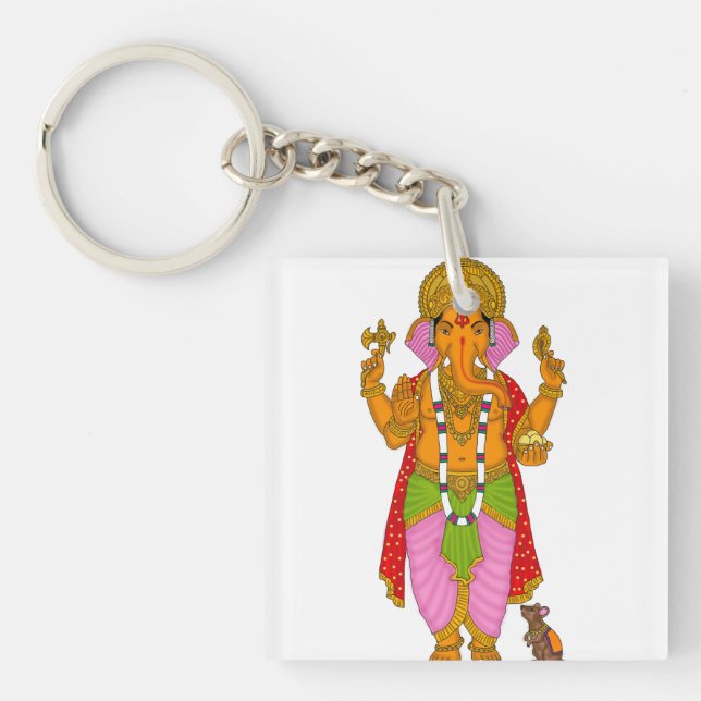 Ganesha Keychain & Devotional Keyring (Framsidan)