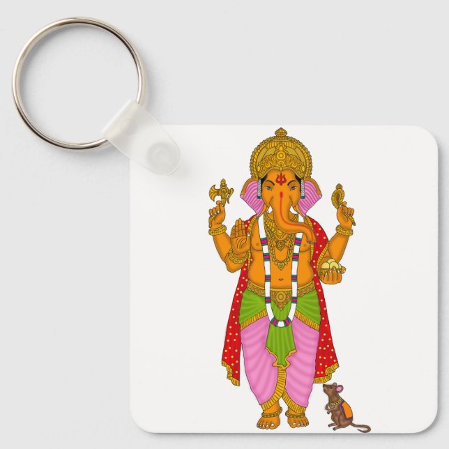Ganesha Keychain & Devotional Keyring Nyckelring (Framsida)