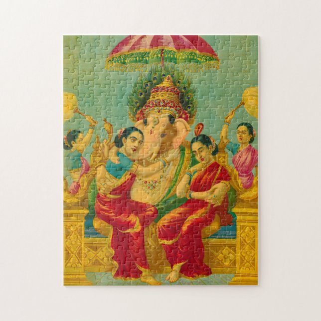 Ganesha-konsortier av Raja Ravi Varma Pussel (Vertikal)