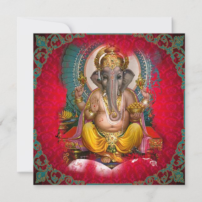 GANESHA - kort, Hälsning, Inbjudan (Framsida)