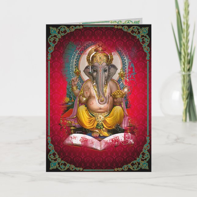 GANESHA - Kortet hälsning, noterar Kort (Framsida)