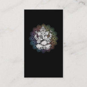 Ganesha Mandala Hindu Yoga Andlig Elefant Visitkort
