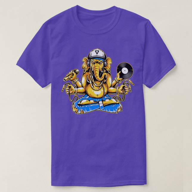 Ganesha med musikinstrument t shirt (Design framsida)