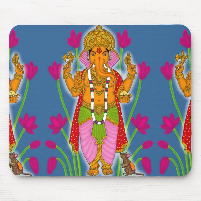 Ganesha Mouse Pad, Phone Case & Keyring Set Musmatta (Framsidan)