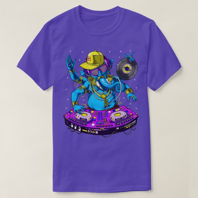 Ganesha Music DJ T Shirt (Design framsida)