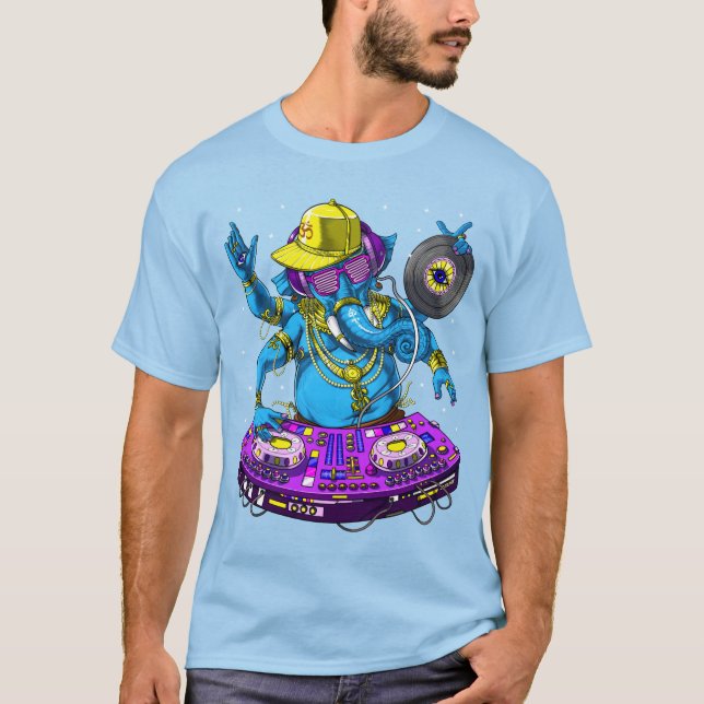 Ganesha Music DJ T Shirt (Framsida)
