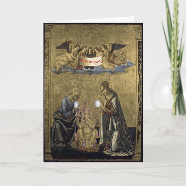 Ganesha Nativity Helgkort (Framsida)
