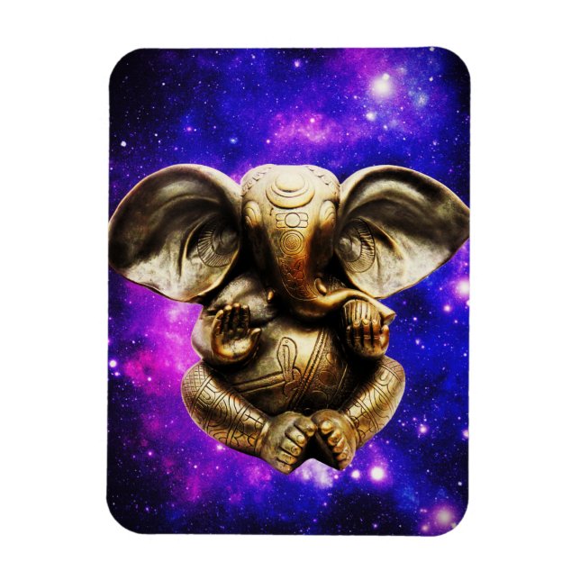 Ganesha på en kelestial bakgrundsmagnet magnet (Vertikal)