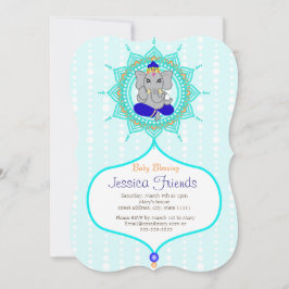 Ganesha-pojkens babyduschkort på 5 tum x 7 tum inbjudningar
