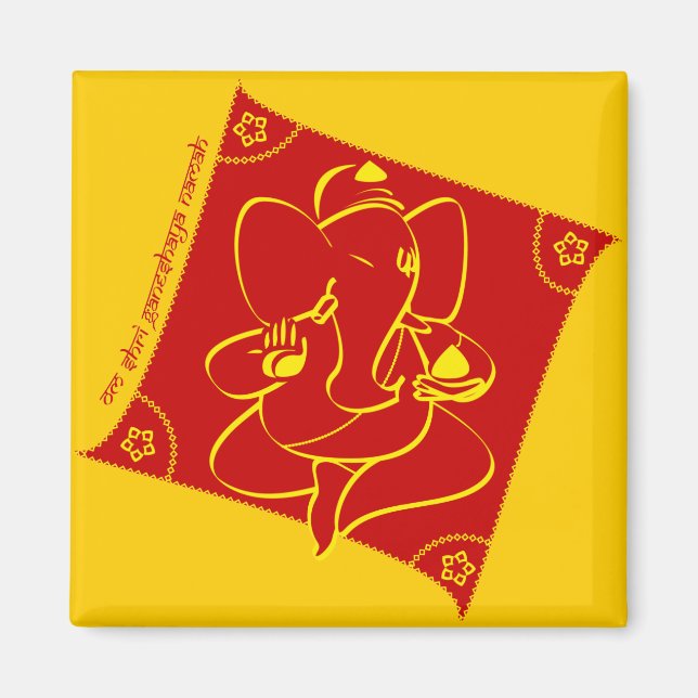 Ganesha Red Magnet (Framsidan)