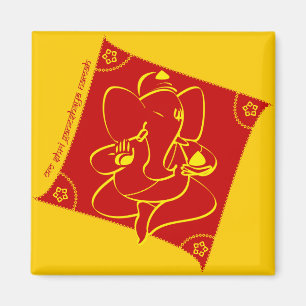 Ganesha röd magnet