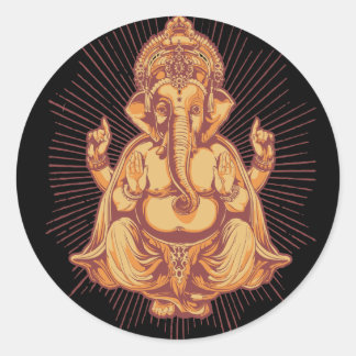 Ganesha Runt Klistermärke