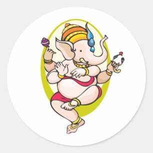 Ganesha Runt Klistermärke