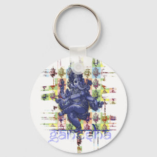 GANESHA skapa din egen bakgrund Nyckelring