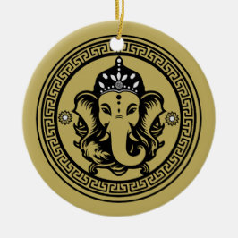 Ganesha Themed Hindu Art Print Julgransprydnad Keramik