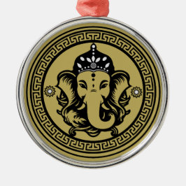 Ganesha Themed Hindu Art Print Julgransprydnad Metall
