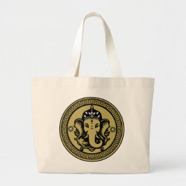 Ganesha Themed Hindu Art Print Jumbo Tygkasse