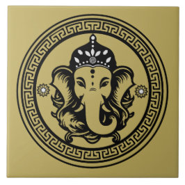 Ganesha Themed Hindu Art Print Kakelplatta