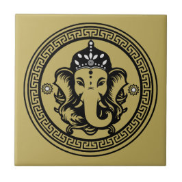Ganesha Themed Hindu Art Print Kakelplatta