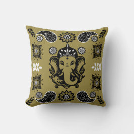 Ganesha Themed Hindu Art Print Kudde