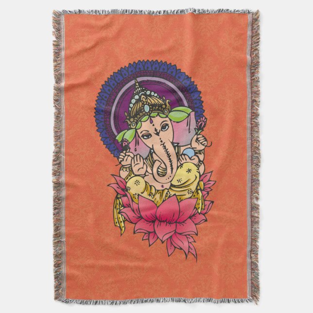 GANESHA - Throw Blanket Filt (Framsidan Vertikal)