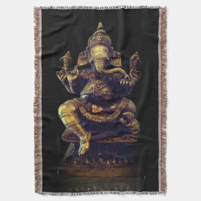 Ganesha Throw Blanket Filt (Framsidan Vertikal)