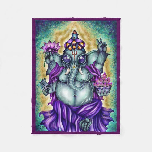 "Ganesha" ullfilt Fleecefilt (Framsidan)