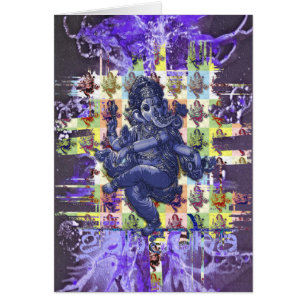 GANESHA violett plätering Hälsningskort