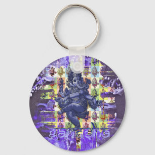 GANESHA violett plätering Nyckelring