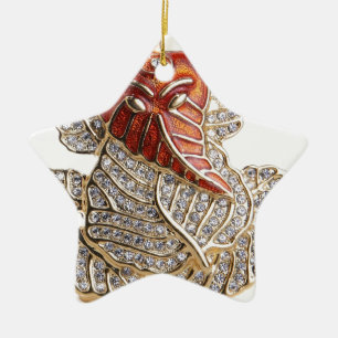 GANESHJI-DIAMANTDESIGNER JULGRANSPRYDNAD KERAMIK