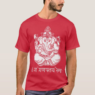 GaneshWith Sanskrit Ganesha Mantra T Shirt
