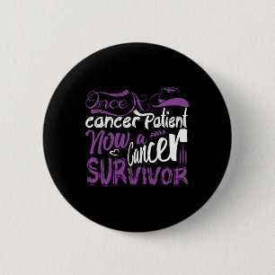 Gång A Cancer Patient nu en canceröverlevande Knapp