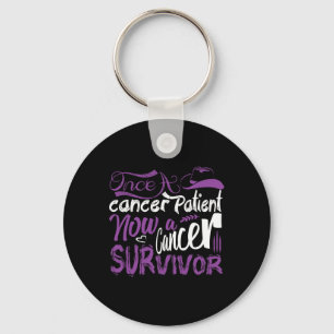 Gång A Cancer Patient nu en canceröverlevande Nyckelring