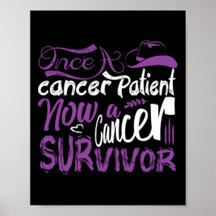 Gång A Cancer Patient nu en canceröverlevande Poster
