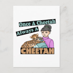 Gång A Cheetah Vykort