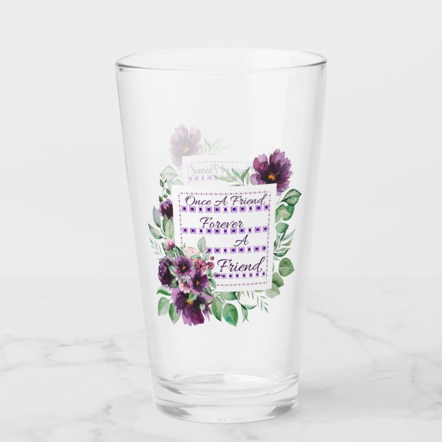 Gång A Friend Glass Glaskopp (Framsida)