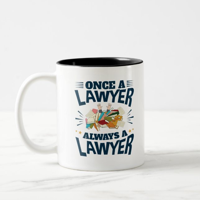 Gång a Lawyer Always a Lawyer Två-Tonad Mugg (Vänster)