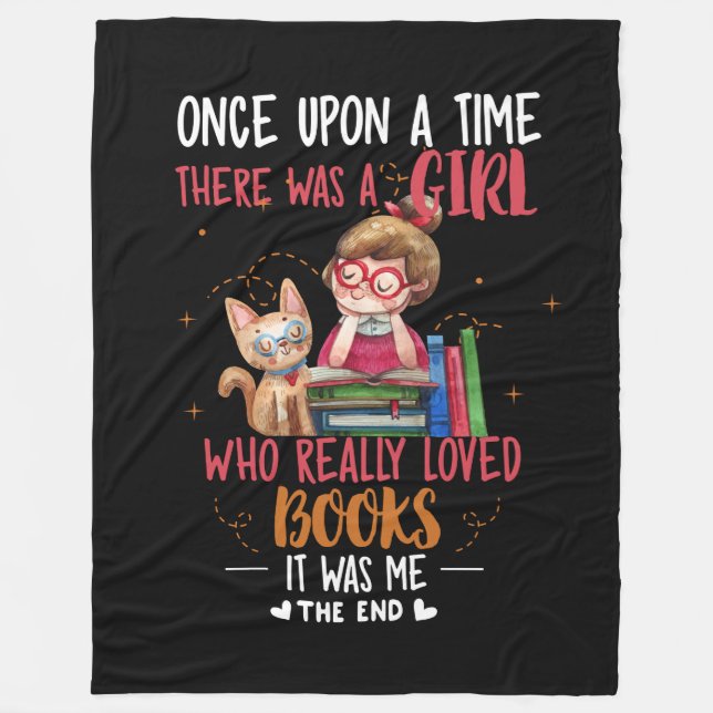 Gång en gång var det en tjej som Verkligen Bokar Fleecefilt (Framsidan)