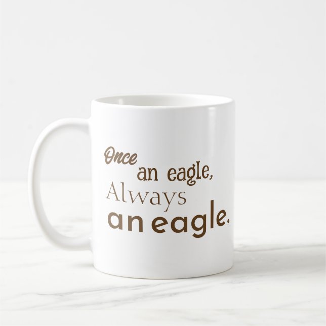 Gång en örfil, alltid en örfil. Brown Motivational Kaffemugg (Vänster)