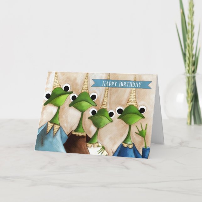 Gang - födelsedagskortet kort (Framsida)