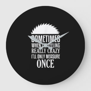 Gång för det fina Carpenter Woodworkers Saw Measur Stor Klocka