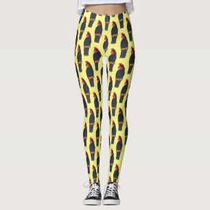 Gang gang kakaduva fågel tecknad illustration  leggings