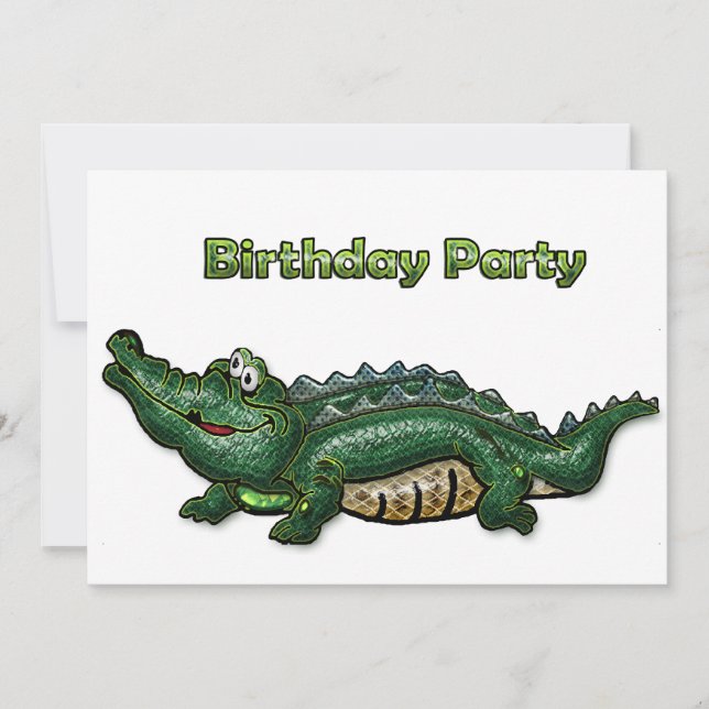 Gang Grönt Gator Birthday-inbjudan Inbjudningar (Framsida)